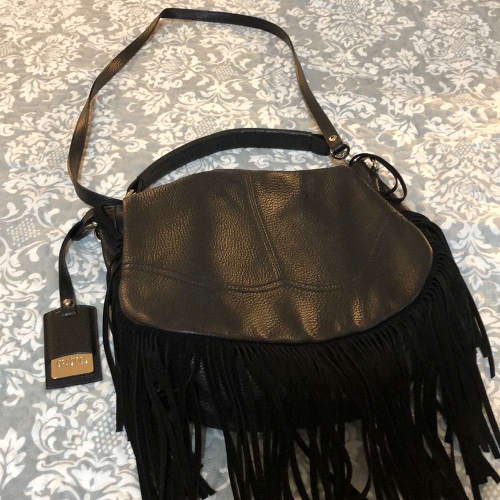 Claudia Firenze leather fringe handbag/crossbody